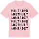 Pink Cotton t-shirt med Hultaområdet ordlek t-shirt