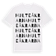 White t-shirt med Hulteåkrarna ordlek t-shirt