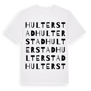 Hulterstad ordlek t-shirt – ekologisk bomull t-shirt från Pinshirt
