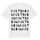 White t-shirt med Hultsbruk ordlek t-shirt