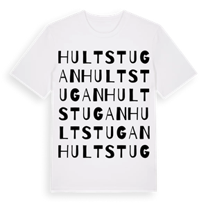 Hultstugan ordlek t-shirt – ekologisk bomull t-shirt från Pinshirt