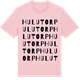 Pink Cotton t-shirt med Hulutorp ordlek t-shirt