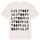 Vintage White t-shirt med Hulutorp ordlek t-shirt