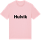 Pink Cotton t-shirt med Hulvik fetstil t-shirt