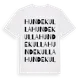 White t-shirt med Hundekulla ordlek t-shirt