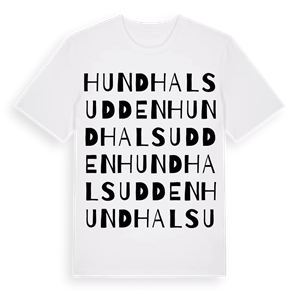 Hundhalsudden ordlek t-shirt – ekologisk bomull t-shirt från Pinshirt