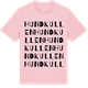 Pink Cotton t-shirt med Hundkullen ordlek t-shirt