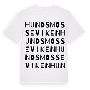 Hundsmosseviken ordlek t-shirt – ekologisk bomull t-shirt från Pinshirt