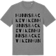 Mid Heather Gray t-shirt med Hunnsbackeviken ordlek t-shirt