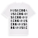 White t-shirt med Husberga ordlek t-shirt