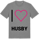 Mid Heather Gray t-shirt med Jag älskar Husby t-shirt stort tryck
