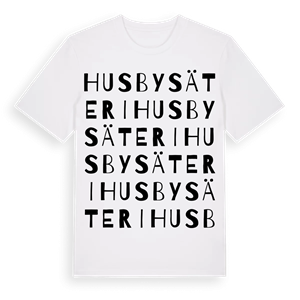 Husby Säteri ordlek t-shirt – ekologisk bomull t-shirt från Pinshirt