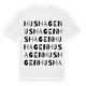 White t-shirt med Hushagen ordlek t-shirt