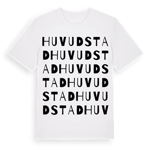 Huvudstad ordlek t-shirt – ekologisk bomull t-shirt från Pinshirt