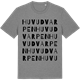 Mid Heather Gray t-shirt med Huvudvarpen ordlek t-shirt