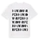 White t-shirt med Huvudvarpen ordlek t-shirt