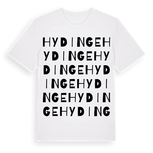 Hydinge ordlek t-shirt – ekologisk bomull t-shirt från Pinshirt