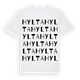 White t-shirt med Hylta ordlek t-shirt