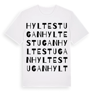 Hyltestugan ordlek t-shirt – ekologisk bomull t-shirt från Pinshirt