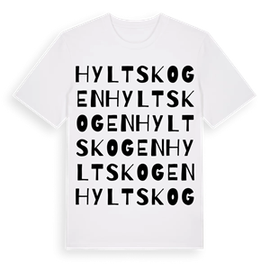 Hyltskogen ordlek t-shirt – ekologisk bomull t-shirt från Pinshirt