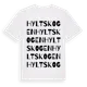 White t-shirt med Hyltskogen ordlek t-shirt