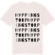 Vintage White t-shirt med Hyppingstorp ordlek t-shirt