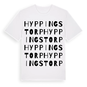 Hyppingstorp ordlek t-shirt – ekologisk bomull t-shirt från Pinshirt