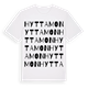 White t-shirt med Hyttamon ordlek t-shirt