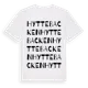 White t-shirt med Hyttebacken ordlek t-shirt