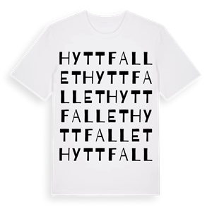Hyttfallet ordlek t-shirt – ekologisk bomull t-shirt från Pinshirt