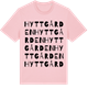 Pink Cotton t-shirt med Hyttgården ordlek t-shirt