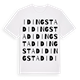 White t-shirt med Idingstad ordlek t-shirt
