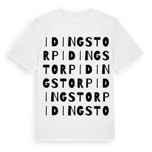 Idingstorp ordlek t-shirt – ekologisk bomull t-shirt från Pinshirt