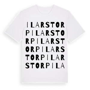Ilarstorp ordlek t-shirt – ekologisk bomull t-shirt från Pinshirt