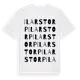White t-shirt med Ilarstorp ordlek t-shirt