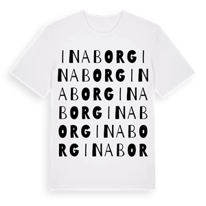 Inaborg ordlek t-shirt – ekologisk bomull t-shirt från Pinshirt