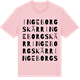 Pink Cotton t-shirt med Ingeborgskärr ordlek t-shirt