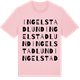 Pink Cotton t-shirt med Ingelstadlund ordlek t-shirt