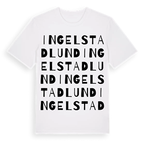 Ingelstadlund ordlek t-shirt – ekologisk bomull t-shirt från Pinshirt