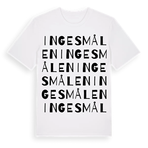 Ingesmålen ordlek t-shirt – ekologisk bomull t-shirt från Pinshirt
