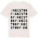 Vintage White t-shirt med Ingestorp ordlek t-shirt