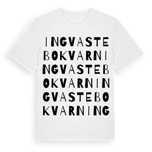 Ingvastebo kvarn ordlek t-shirt – ekologisk bomull t-shirt från Pinshirt