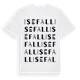 White t-shirt med Isefall ordlek t-shirt