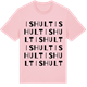 Pink Cotton t-shirt med Ishult ordlek t-shirt