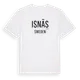 White t-shirt med Isnäs i Sverige t-shirt