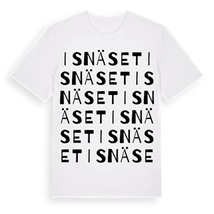 Isnäset ordlek t-shirt – ekologisk bomull t-shirt från Pinshirt
