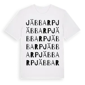 Jäbbarp ordlek t-shirt – ekologisk bomull t-shirt från Pinshirt