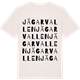 Vintage White t-shirt med Jägarvallen ordlek t-shirt