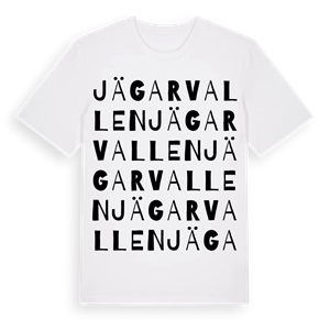 Jägarvallen ordlek t-shirt – ekologisk bomull t-shirt från Pinshirt