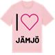 Pink Cotton t-shirt med Jag älskar Jämjö t-shirt stort tryck